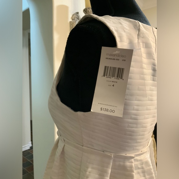 NWT- white empire waisted dress in white size 4. - Picture 6 of 7